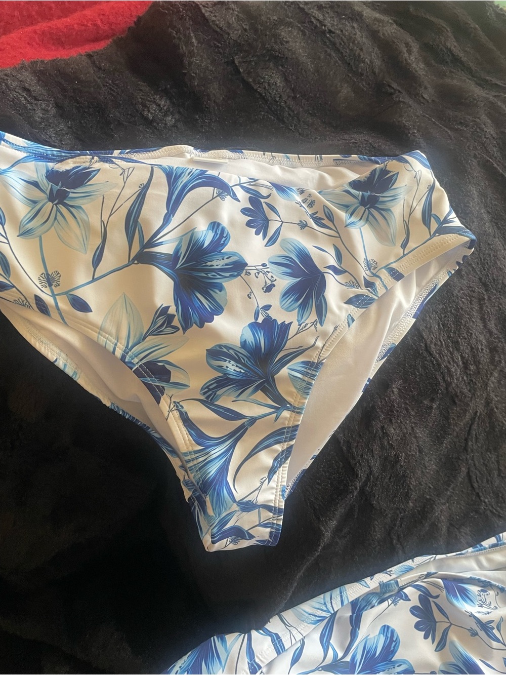 Blue Floral Swim Sarong Cover-Up - Women Swim